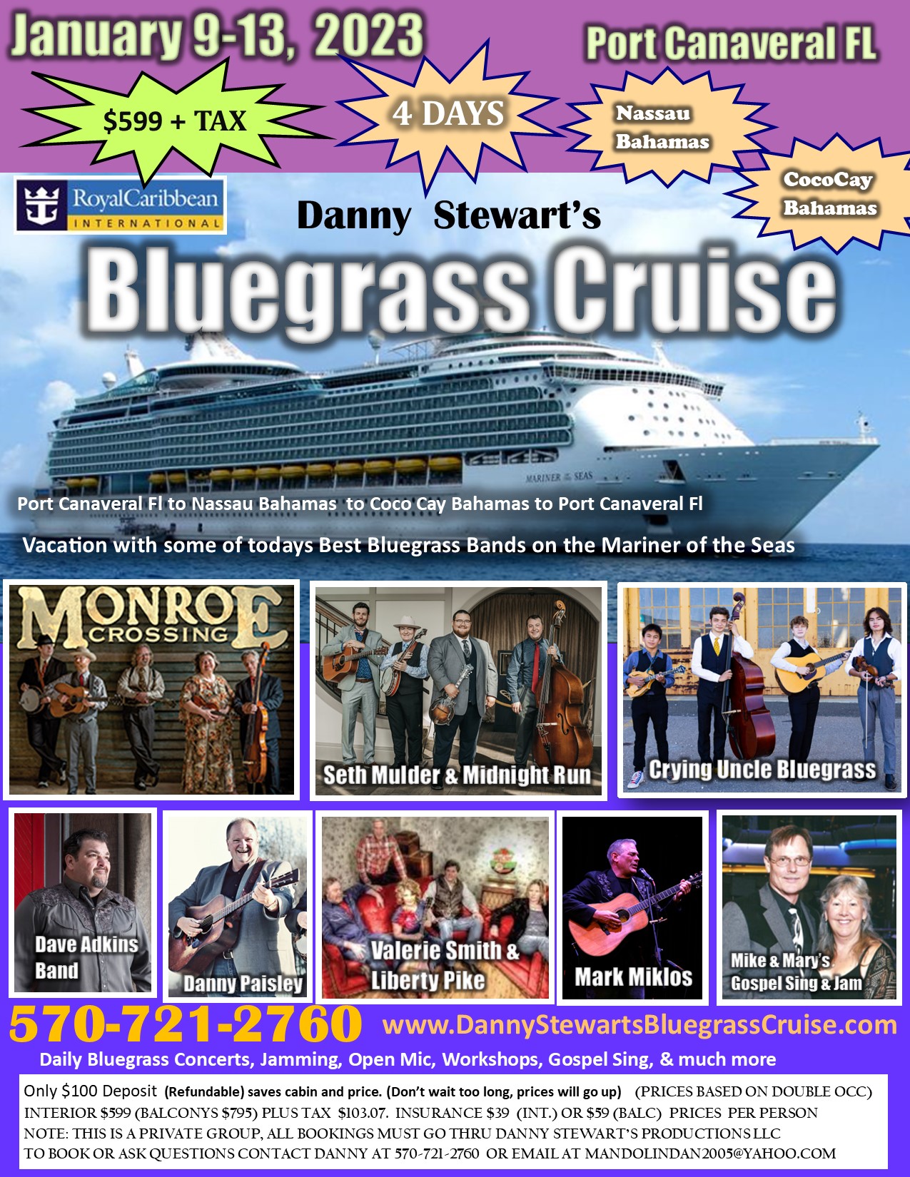 Danny Stewart/'s Bluegrass Cruise Flyer